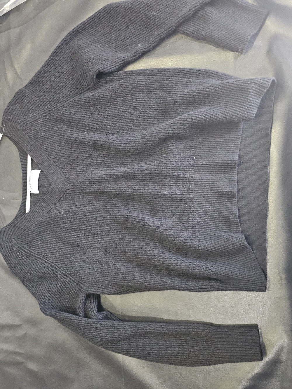 Old Navy Black Ribbed V-Neck Sweater